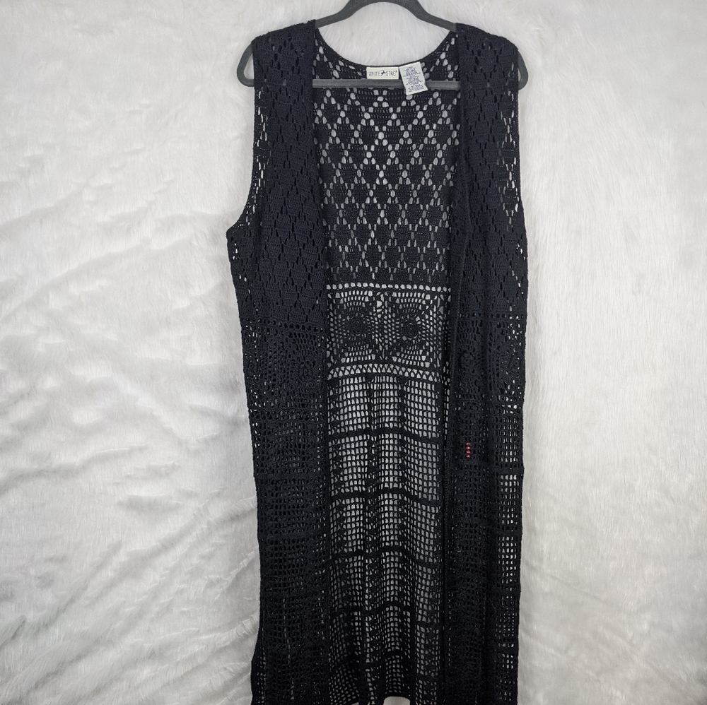 White stag- 90's knit long vest